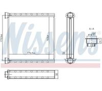 NISSENS 707278 Scambiatore calore per riscaldamento abitacolo