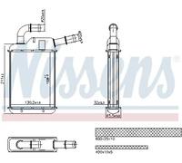 Nissens Scambiatore di calore 707279 – riscaldamento abitacolo alette saldate