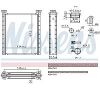 NISSENS 707280 Scambiatore calore per riscaldamento abitacolo