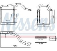 Scambiatore di calore, riscaldamento interno NISSENS 707298