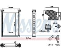 NISSENS 707309 Scambiatore calore per riscaldamento abitacolo