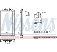 NISSENS 707314 Scambiatore calore per riscaldamento abitacolo