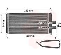 VAN WEZEL 76006016 Scambiatore calore per riscaldamento abitacolo