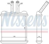 NISSENS 76502 Scambiatore calore per riscaldamento abitacolo