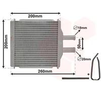Riscaldatore abitacolo Alette di raffreddamento saldate 81006088 VAN WEZEL