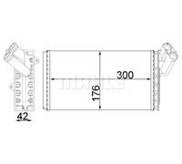 Riscaldatore abitacolo Alette di raffreddamento saldate AH 104 000S MAHLE