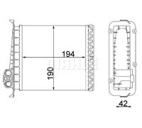 MAHLE ORIGINAL AH 106 000S Scambiatore calore per riscaldamento abitacolo