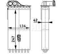MAHLE AH 112 000P Scambiatore calore per riscaldamento abitacolo