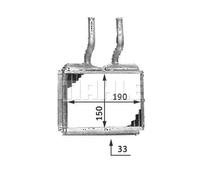 Riscaldatore abitacolo Alette di raffreddamento saldate AH 139 000S MAHLE