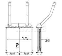 MAHLE AH 140 000S Scambiatore calore per riscaldamento abitacolo