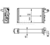 Riscaldatore abitacolo Alette di raffreddamento saldate AH 141 000S MAHLE