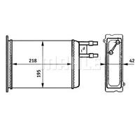 Riscaldatore abitacolo Alette di raffreddamento saldate AH 147 000S MAHLE