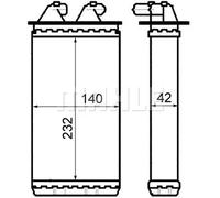 Riscaldatore abitacolo Alette di raffreddamento saldate AH 149 000S MAHLE