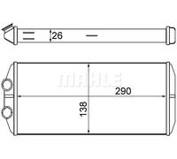 MAHLE ORIGINAL AH 15 000S Scambiatore calore per riscaldamento abitacolo