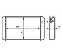 Riscaldatore abitacolo Alette di raffreddamento saldate AH 154 000S MAHLE