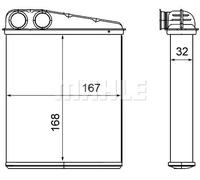 MAHLE Original Scambiatore calore AH 16 000S per riscaldamento abitacolo