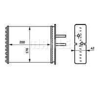 MAHLE ORIGINAL AH 161 000S Scambiatore calore per riscaldamento abitacolo