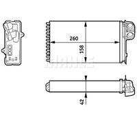 MAHLE ORIGINAL AH 162 000S Scambiatore calore per riscaldamento abitacolo