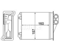 Riscaldatore abitacolo Alette di raffreddamento saldate AH 168 000S MAHLE per VW