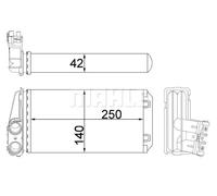 MAHLE ORIGINAL AH 186 000S Scambiatore calore per riscaldamento abitacolo