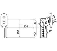 MAHLE AH 19 000S - Scambiatore di calore interno con copertura, adatto per VW Golf II (19E/1G1)