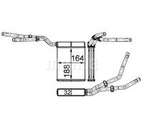 MAHLE ORIGINAL AH 199 000S Scambiatore calore per riscaldamento abitacolo