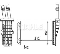 Riscaldatore abitacolo Alette di raffreddamento saldate AH 209 000S MAHLE
