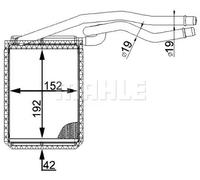 Riscaldatore abitacolo Alette di raffreddamento saldate AH 22 000S MAHLE
