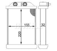 MAHLE ORIGINAL AH 220 000S Scambiatore calore per riscaldamento abitacolo