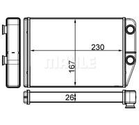 Riscaldatore abitacolo Alette di raffreddamento saldate AH 225 000S MAHLE