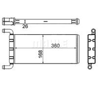 MAHLE ORIGINAL AH 241 000S Scambiatore calore per riscaldamento abitacolo