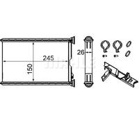 MAHLE ORIGINAL AH 242 000S Scambiatore calore per riscaldamento abitacolo