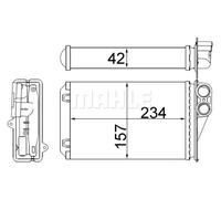 MAHLE ORIGINAL AH 248 000S Scambiatore calore per riscaldamento abitacolo
