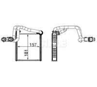 Riscaldatore abitacolo Alette di raffreddamento saldate AH 252 000S MAHLE per VW