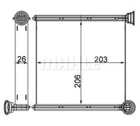 Riscaldatore abitacolo Alette di raffreddamento saldate AH 256 000S MAHLE per VW