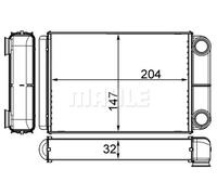 MAHLE ORIGINAL AH 258 000S Scambiatore calore per riscaldamento abitacolo