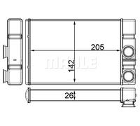MAHLE AH 260 000S Scambiatore calore per riscaldamento abitacolo