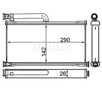 Riscaldatore abitacolo Alette di raffreddamento saldate AH 261 000S MAHLE