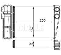 MAHLE ORIGINAL AH 263 000S Scambiatore calore per riscaldamento abitacolo
