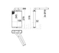 MAHLE AH 268 000S Scambiatore calore per riscaldamento abitacolo