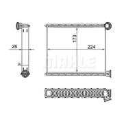 MAHLE ORIGINAL AH 269 000S Scambiatore calore per riscaldamento abitacolo