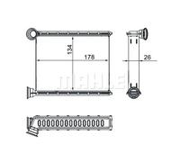 MAHLE ORIGINAL AH 272 000S Scambiatore calore per riscaldamento abitacolo