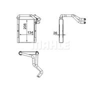 MAHLE AH 273 000S scambiatore di calore per interni