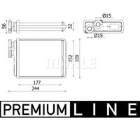 Scambiatore di calore, riscaldamento interno MAHLE AH 277 000P