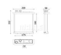 MAHLE ORIGINAL Scambiatore calore per