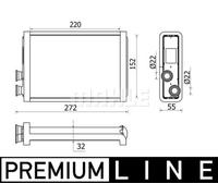 Scambiatore di calore, riscaldamento interno MAHLE AH 37 000P