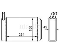 MAHLE ORIGINAL AH 39 000S Scambiatore calore per riscaldamento abitacolo