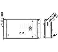 MAHLE ORIGINAL AH 43 000S Scambiatore calore per riscaldamento abitacolo