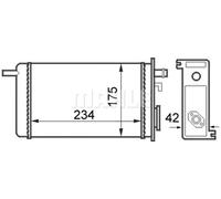 MAHLE ORIGINAL AH 44 000S Scambiatore calore per riscaldamento abitacolo