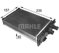 Riscaldatore abitacolo Alette di raffreddamento saldate AH 48 000S MAHLE per VW